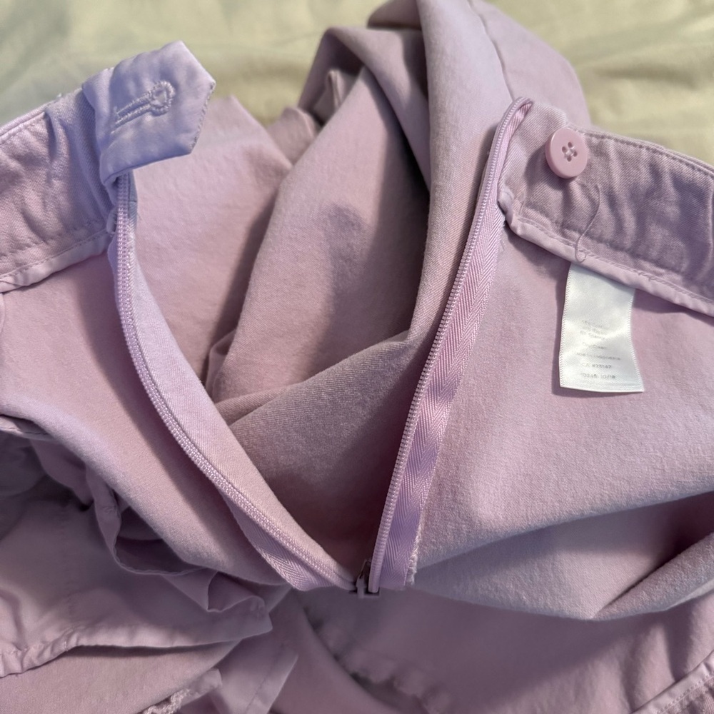 Talbots Womens Size 6 Chatham Crop Scalloped Tulip Hem Lilac Purple Careerwear - Picture 11 of 12